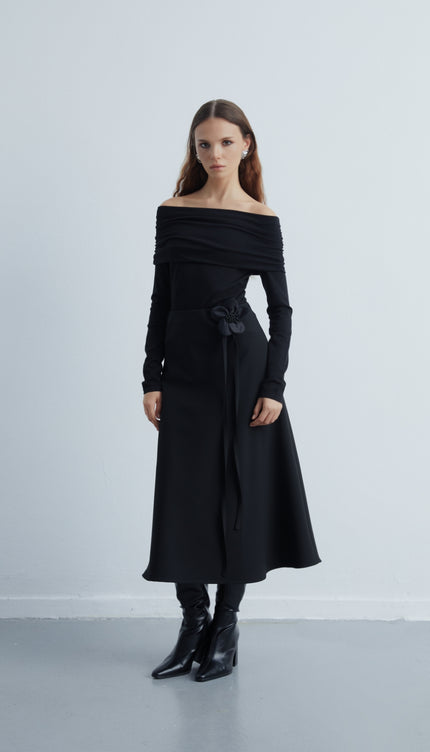 The Classic Gül Detaylı Etek