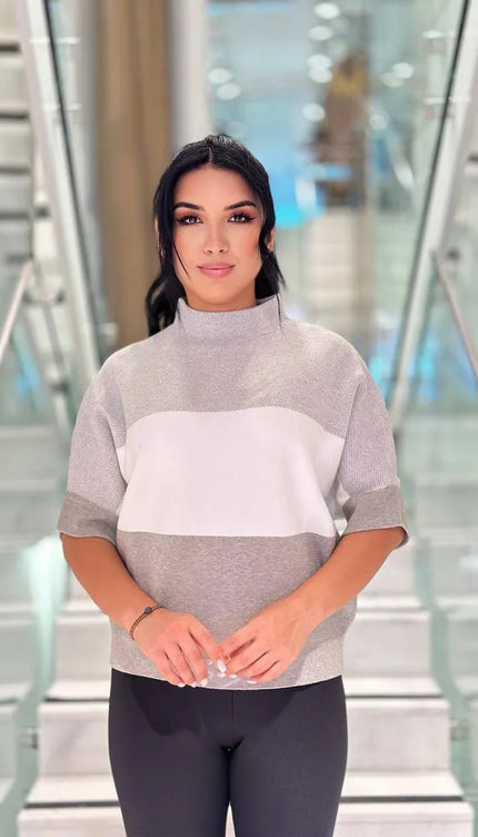 Yarım Balıkçı Yaka Triko Kazak