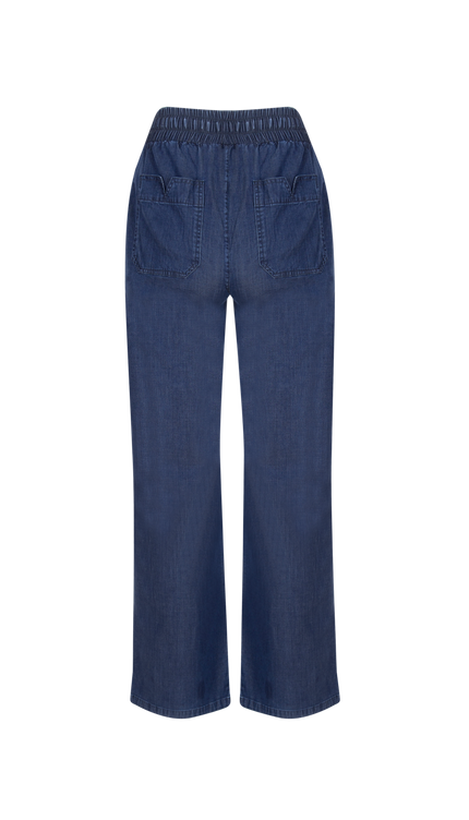 Kot Geniş Lacivert Pantolon