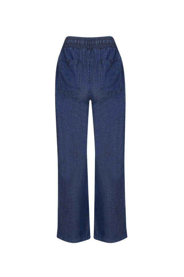 Kot Geniş Lacivert Pantolon