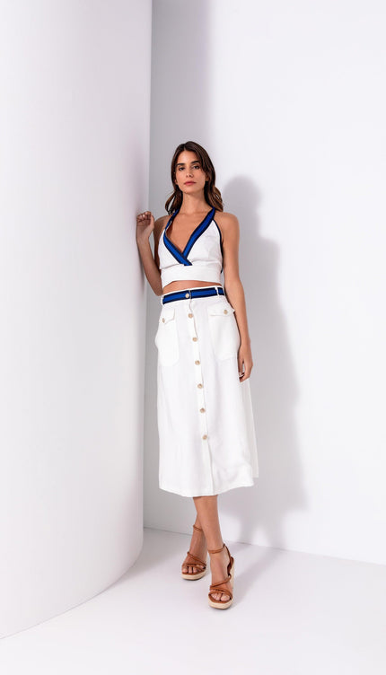 RİBANA ASKILI BLUZ