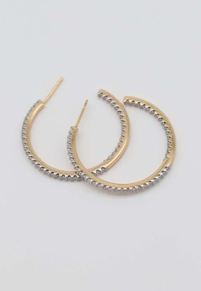 İthal Küpe Taşlı Halka