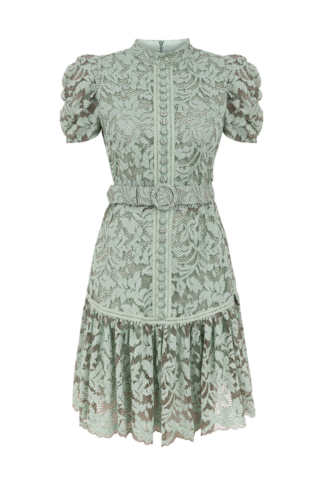 Lace Dress Mint Elbise
