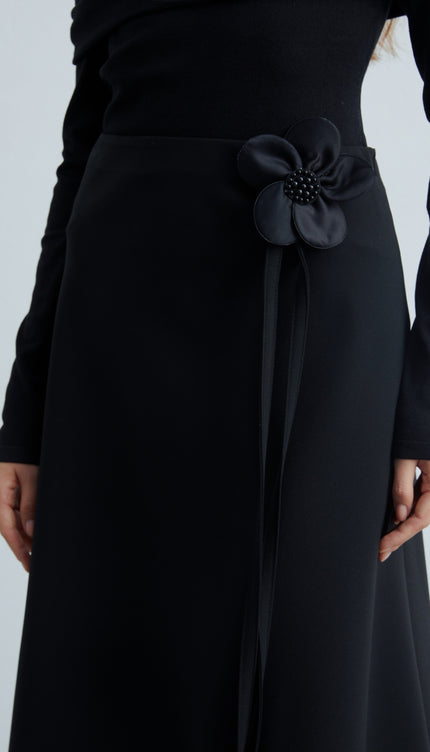 The Classic Gül Detaylı Etek