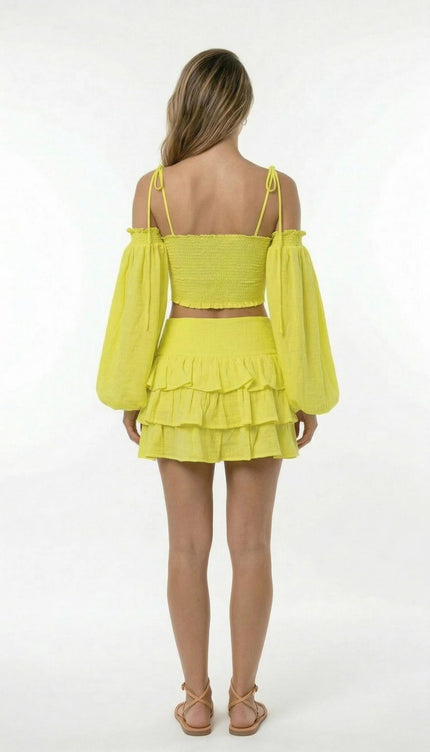 Yolk Crop & Mini Skirt