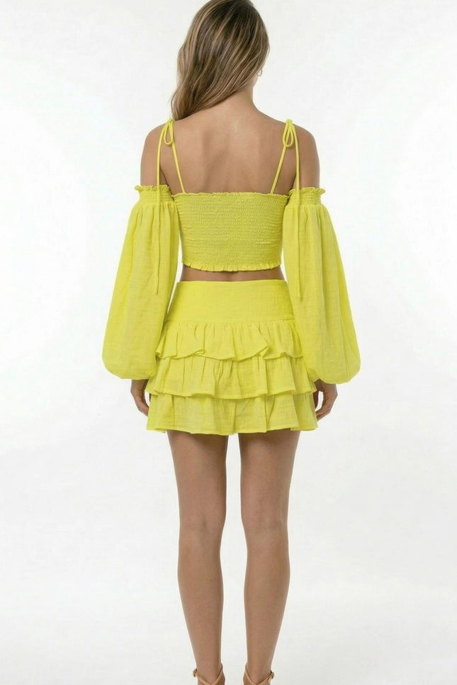 Yolk Crop & Mini Skirt