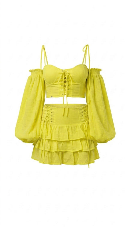 Yolk Crop & Mini Skirt