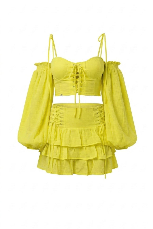 Yolk Crop & Mini Skirt
