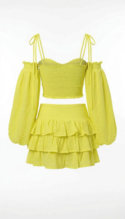Yolk Crop & Mini Skirt