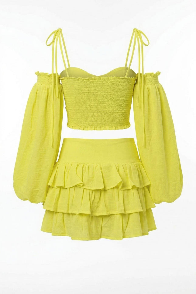 Yolk Crop & Mini Skirt