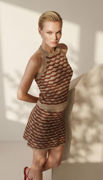 Ajurlu Beli Lastikli Multi Mini Etek