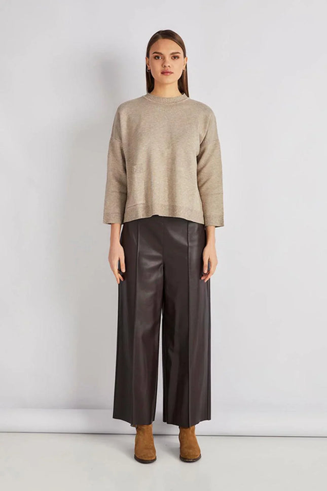 BOL PAÇA DERİ KAPRİ - Mona Zyp