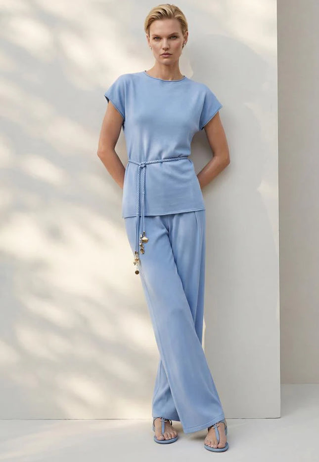 Pileli Bol Paça Pantolon