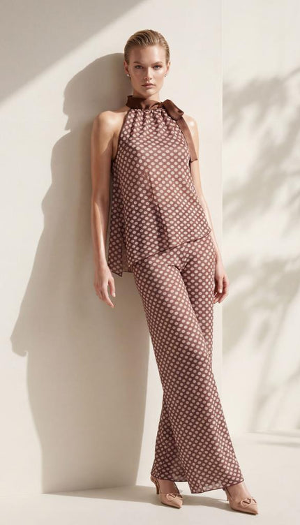 Puantiye Desenli Multi Pantolon