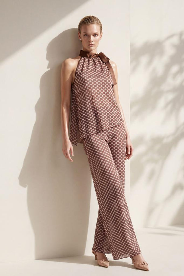 Puantiye Desenli Multi Pantolon